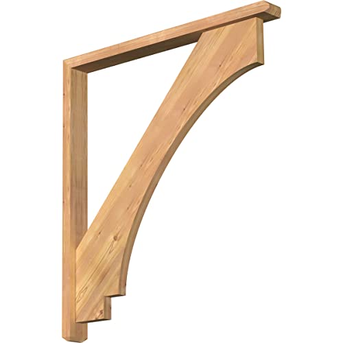 3 1/2"W x 36"D x 40"H Imperial Craftsman Smooth Bracket w/Offset Brace, Western Red Cedar