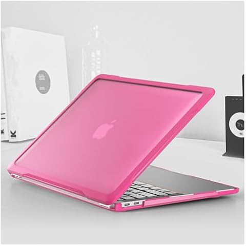 BYCeKe Compatible with MacBook Air 13 inch Case 2022-2018 M1 A2337 A2179 A1932 Touch ID, Case for Mac Air M1 13 inch Anti-Fingerprint TPU Heavy Duty Protection Hard Shell Case & Keyboard Cover, Rose Cover