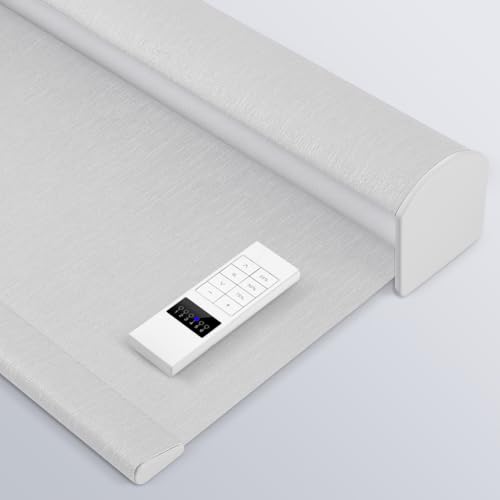 Zshine Motorized Blackout Window Blinds Customize Width (23-95 Inches) Remote Control Wireless and Rechargeable Roller Shades Blinds for Windows, Home