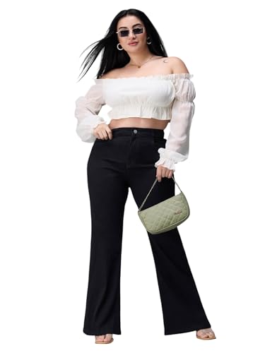 Image of Miss Chase A+ Women's Bootcut High Rise Regular Stretchable Denim Jeans