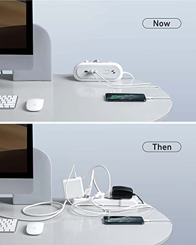 Anker Usb C Desktop Charging Station, 623 Capsule Power Strip With 45W Usb C Charger, 3 Outlets, 15W 2 Usb Ports, 6Ft Power Cord, Power Delivery For Desktop Accessory, Macbook, Tablets, Iphone13/12 #TOP4