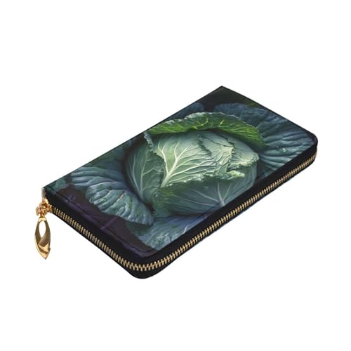 Women's Wallet Clutch Large Capacity Long Wallet Bright Cabbage Leather Ladies Card Phone Holder Travel Purse3