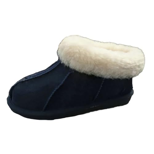 Pantoufles en peau de mouton femmes chausson cuir souple de luxe