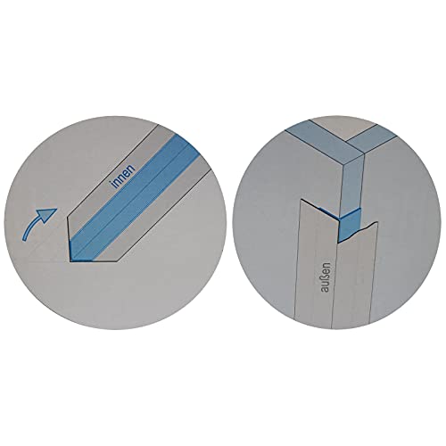 DEWEPRO KNAUF® Alux-Kantenschutz - 30m Rolle - flexibler Kantenschutz, Eckschutz für den Trockenbau - im Set inkl. 1 St Zimmermannsbleistift