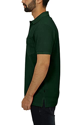 Image of Celsius Men's Half Sleeve Classic Solid Pique Polo with Pocket