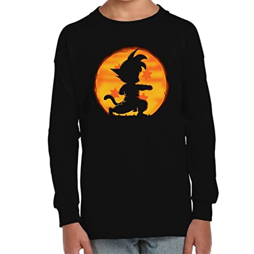Camiseta Manga Larga de NIÑOS NIÑAS DB Anime Manga Dragon 254 5-6 Años