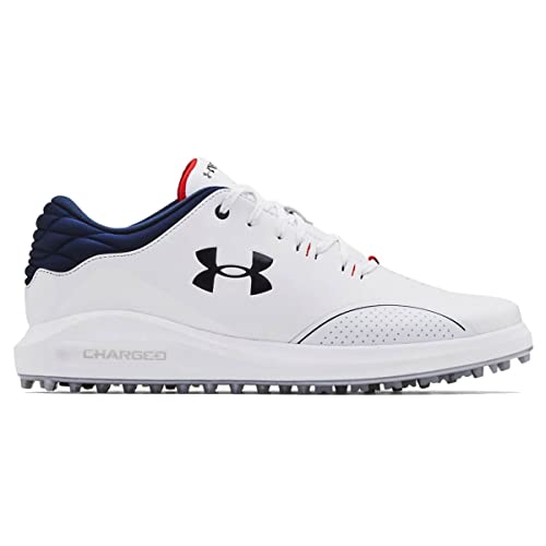 Under Armour Men's Draw Sport, White (102)/Academy Blue, 8 Wide US 2枚目