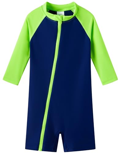 Image of UMELOK Baby Boys' Swimsuit Full Zip UPF 50+ Sun Protection Swimwear