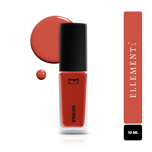 Image of SIENNA Vegan Nail Polish Terracotta Brown Color | Long Lasting Chip Resistant Formula | Quick Dry Glossy Finish | Non Toxic & Cruelty Free Nail Paint for Women | 10 ml