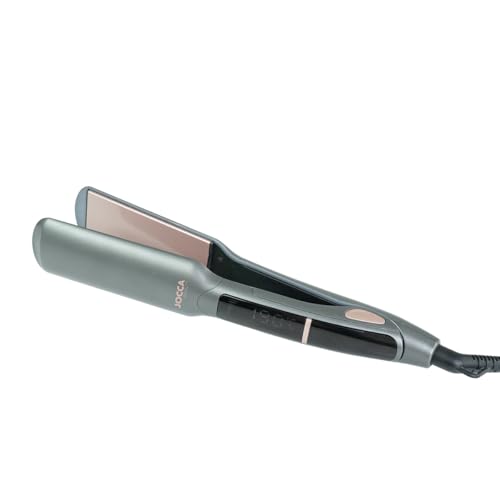 JOCCA - Piastra per capelli professionale con piastre in ceramica, riscaldamento rapido MCH, display LED, temperatura regolabile 150-230 °C, spegnimento automatico, piastre galleggianti