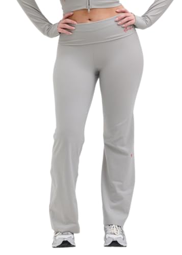 Pantalon évasé femme Ethika Heather en maille premium finitions soignées