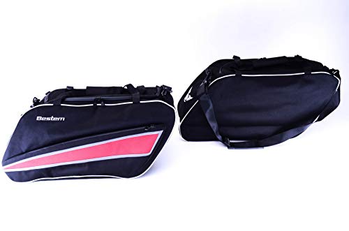 Alforjas internas Deluxe Bestem (LGHD-GLIDE-SDL2) para Harley Davidson Glide, Road King y Hard Classic, par, negro, versión deluxe, impermeables miniatura 2