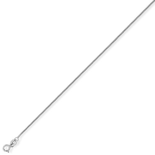 Fine chaîne maille gourmette en or blanc 9 carats - 16 cm/1,5 mm Cover