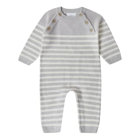 Stellou & friends 100% Cotton Knit Romper - Boy & Girl Rompers (Striped, 18-24 Months) Cover