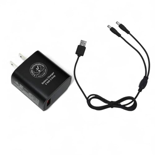 Educator Dual Lead Charger for Series ET ME FT BP PG UL and RX-1000 Training and Bark Collars with Round Charging Ports