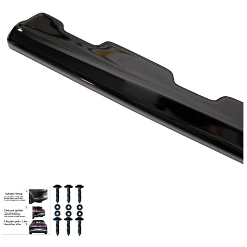 Oneway Heckschürzenansätze (Seitenteile) kompatibel mit BMW 4er G26 M-Pack/M440i 2021- - Schwarz glänzend