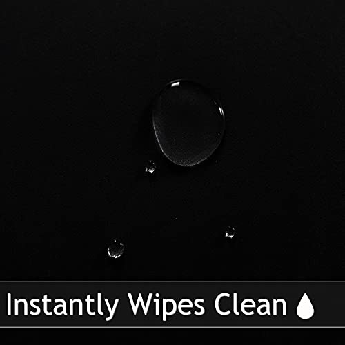 Obstal Fitted Round Table Cloth, Reversible Waterproof Stain Resistant Elastic Stretch Tablecloth, Wipe Clean Table Cover for Outdoor/Indoor Use, Fits Round Tables up to 40" - 44" Diameter, Black - Image 5