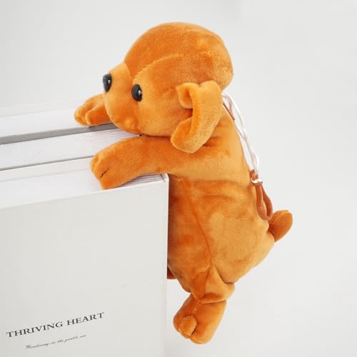 Image of Minache Plush Animal Stationery Pouch Women Cute Dog /Dinosaur Plush Pencil Case Ladies Cosmetic Bag (6992+Puppy 2), bd-06484AD