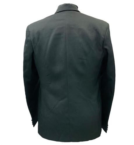 Image of Men's Formal Blazer, Black and Blue, Matty Fabric, Single Breasted, Smart Casual Style