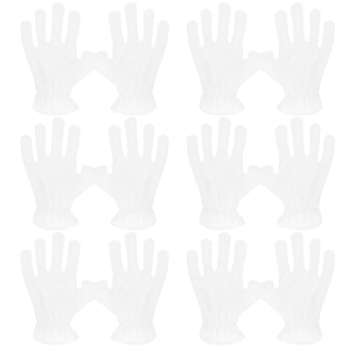 Guantes de microfibra blancos para inspección de joyería y servicio en banquetes