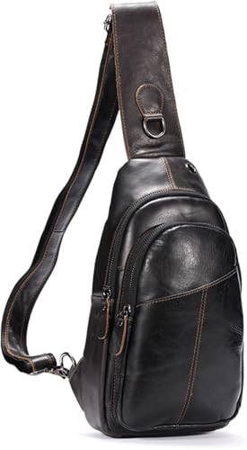 Men's Sling Chest Bag Men's Casual Messenger Bag Shoulder Bag for Hiking Travel Sports(1)