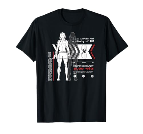 Image of Marvel Avengers Black Widow Widow's Bite Data Readout T-Shirt