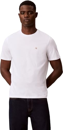 Calvin Klein SS Badge tee 2Pk Lv04Rd248G Camisetas, Multi (Maritime Navy/Bright White), M para Hombre