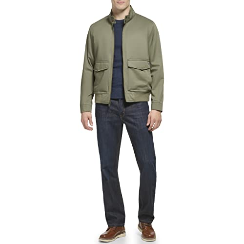 Image of DOCKERS Men's Bomber Jacket With Snap Racer Collar