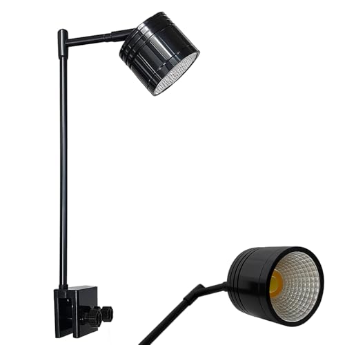 Image of JAINSONS PET PRODUCTS 10W Aquarium Clip-On LED Spotlight - High Intensity COB Light for Fish Tanks | Adjustable Arm with Clamp Mount | Energy Efficient Lighting for Planted & Freshwater Aquariums