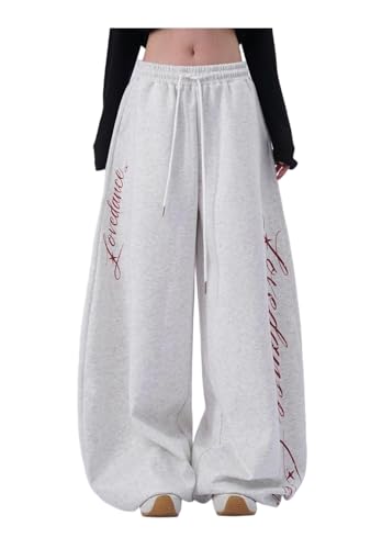 Vêtements de rue d'extérieur : pantalon de survêtement baggy Y2K jambe large femme
