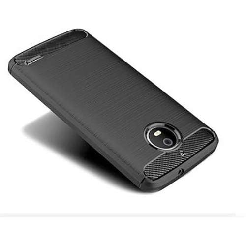 Image of Hybrid Carbon Fiber Back Case for Moto E4 Plus (Black)