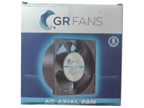 Image of Exhaust Fan HINCAVO GR 8 inch HIGH SPEED Ventil Air OFFICES for Kitchen & Bathroom Material : Aluminium (8 inch), Black
