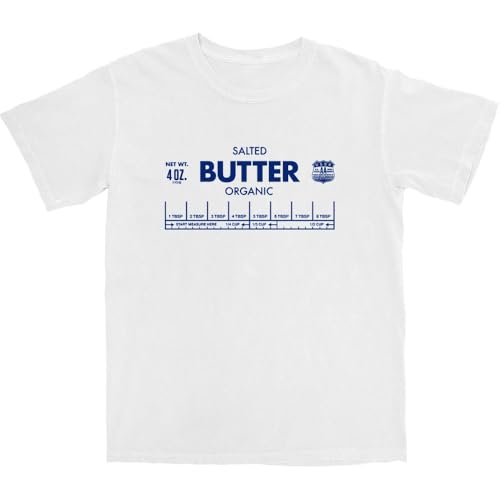 Butter Product T Shirt Trendy Novelty Short Sleeve Tee T Shirt for Men & Women, Soft Material