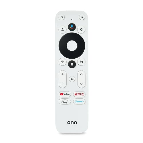 Télécommande vocale Onn et Google TV blanche pour simplifier vos menus