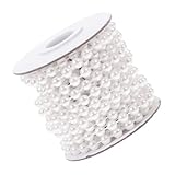 Pour la décoration d'événements : guirlande de fausses perles pour mariage et noël, la guirlande de fausses perles est idéale pour créer de superbes décorations pour des occasions spéciales, chaîne de fausses perles, guirlande de perles pour sapin de noël
