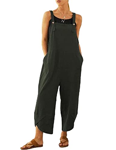 10 Best Linen Jumpsuits for Women That Elevate Any Wardrobe 10 Women’s Cotton Linen Adjustable Bib Overalls Jumpsuit