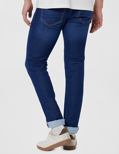 Image of Peter England Men's Slim Tapered Jeans | Denim | Premium | Modern Fit