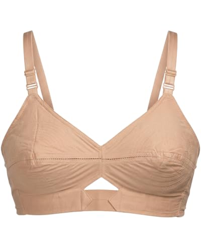 Image of Brida Kavya Xtra Soft Cotton Round Stitch Bra for Women | Full Coverage | Non-Padded | Wireless | Double Layer Support | Heavy Bust | Combo Pack | Colours May Vary