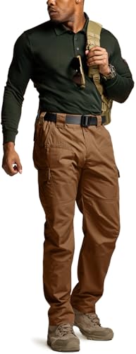 Image of CQR Men's Tactical Pants, Water Resistant Ripstop Cargo Pants, Lightweight EDC Work Hiking Pants, Outdoor Apparel
