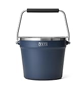 YETI Rambler Beverage Bucket, Double-Wall Vacuum Insulated Ice Bucket with Lid, Navy