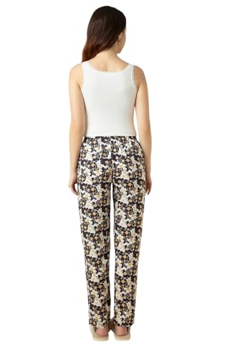 Image of Van Heusen Women's Printed Lounge Pants | Drawstrings & Side Pockets | Ultra Soft Fabric | Relaxed Fit | At home pyjamas | Everyday Comfort | Printed | Style 55306 | Available in Pack of 1 & 2