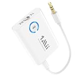 1Mii Bluetooth 5.3 トランスミッター レシーバー テレビ ブルートゥース 送信機 受信機 一台二役 2台同時接続 aptX Adaptive/aptX LL 低遅延/aptX HD オーディオ/AAC AUX イヤホンジャック 3.5mm 対応、 車 車載 TV/PC/スピーカー/ホーム/飛行機/ボート/ジム用、充電しながら使用可 ML301（ホワイト）