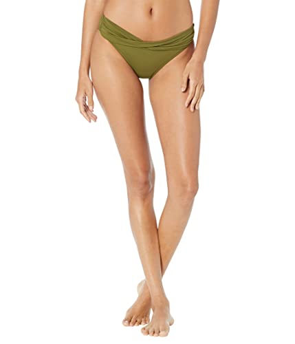 Bas de bikini Seafolly femme taille 12 slip de bain écoresponsable couvrance totale vert