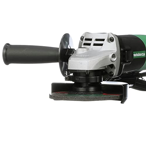 Metabo HPT G12SR4 4-1/2" Angle Grinder, Case & 5 Abrasive Wheels Included, 6.2-Amp, Compact and Lightweight, 5 Year Warranty