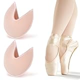 Ajcotahm Toe Pads for Pointe Shoes, 3.54 x 3.15 Inch Ballet Toe Pads Soft High Heels Toes Protector Cover Forefoot Wrap Pad for Women Girls Dancers