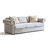 Hokway Damask Stretch Couch Cushion Replacement Slipcovers, Boho Cushion Slipcovers Sofa Cushion Covers (Light Gray, X-Large)