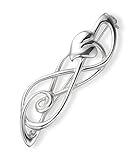 Heather Needham Sterling Silver Rennie Mackintosh brooch. Silver Leaf brooch - SIZE: 45mm x 13mm. Gift boxed 9101/B63HN