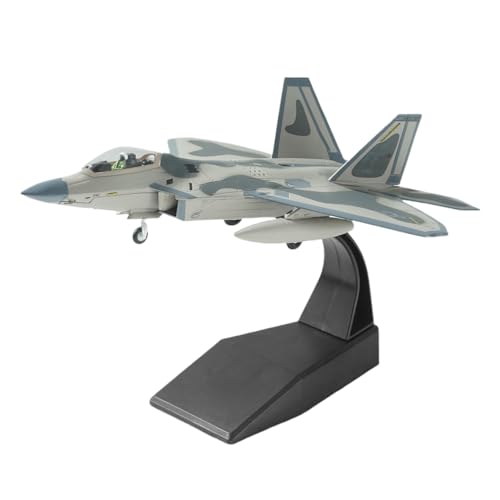 Eairsoky 1:100 Scale F-22 Raptor Metal Fighter Jet Model Military Die-cast Aircraft Models for Collection or Gift