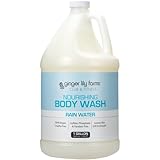 Ginger Lily Farms Club & Fitness Nourishing Body Wash, 100% Vegan & Cruelty-Free, Bath & Shower Gel for Men and Women, Rain Water Scent, 1 Gallon (128 fl. oz.) Refill