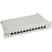 Produktbild InLine 76213 Patchfeld Cat.6 12-fach, 10", 1HE, lichtgrau, RAL7035